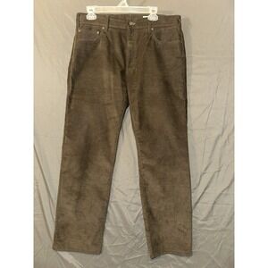Orvis Corduroy Pants Mens 36x30 Green Five Pocket Straight Leg